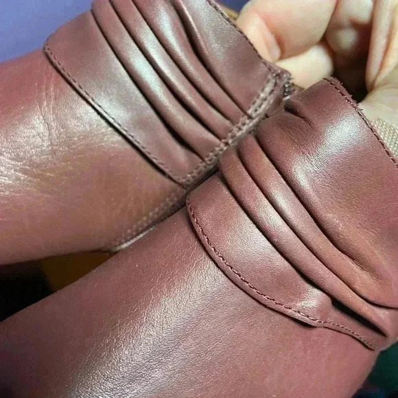 Rockport Women's Brynn Ruched Maroon/Brown Ankle Boot Size 7.5‎ - Picture 9 of 9